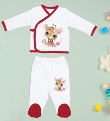 BK Kids Kişiye Özel Hastane Çıkışı, Bebek Kıyafeti, Yeni Doğan Bebek Hediyesi, 6 Parça Kırmızı Bebek Elbise Giyim Seti-20