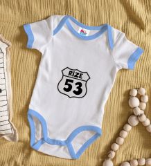 BK Kids Rize Tasarımlı Mavi Bebek Body Zıbın-1