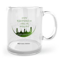 Kişiye Özel Din Kültürü ve Ahlak Bilgisi Öğretmeni Cam Kupa Bardak