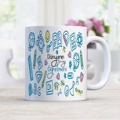 Kişiye Özel Beyaz Kupa Bardak (Öğretmenler Günü Temalı-8)