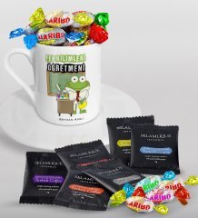 Kişiye Özel Fen Bilimleri Öğretmeni Türk Kahvesi Fincanı Selamlique Karışık Türk Kahvesi ve Haribo Şeker Hediye Seti-2