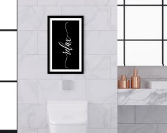 BK Home Banyo Tuvalet Dekoratif Ahşap Siyah Çerçeveli Tablo-10