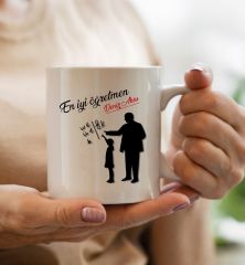 BK Gift Kişiye Özel Öğretmenler Günü Tasarımlı Beyaz Kupa Yastık ve İsimli Papatya Kolye Hediye Seti- 6, Öğretmene Hediye, Öğretmenler Günü