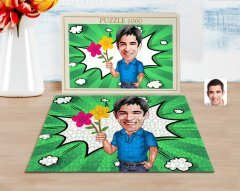 Kişiye Özel Erkek Karikatürlü 1000 Parça Profesyonel Puzzle-1