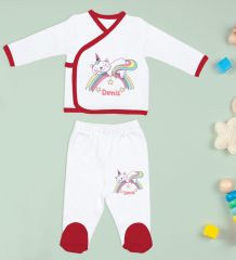 BK Kids Kişiye Özel Hastane Çıkışı, Bebek Kıyafeti, Yeni Doğan Bebek Hediyesi, 6 Parça Kırmızı Bebek Elbise Giyim Seti-19