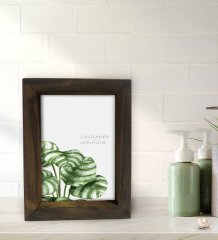 BK Gift Banyo Dekoratif Doğal Masif Ahşap Çerçeve 15x20cm-13