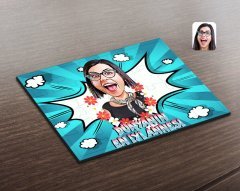 Kişiye Özel Dünyanın En İyi Annesi Karikatürlü Ahşap Puzzle-1