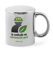 Kişiye Özel Mesleki İş Sağlığı ve Güvenliği Şefi Krom Kupa Bardak - 2