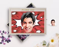 Kişiye Özel Erkek Yüz Karikatürlü 1000 Parça Profesyonel Puzzle-2
