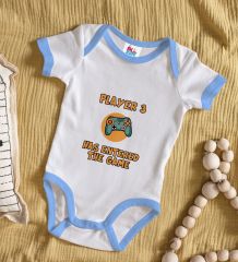BK Kids Player 3 Tasarımlı Mavi Bebek Body Zıbın-1