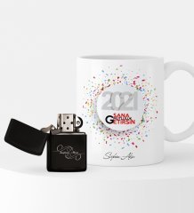 BK Gift Kişiye Özel 2023 Sana Mutluluk Getirsin Temalı Çakmak ve Kupa Seti