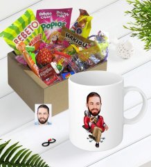 Kişiye Özel Bay Patron Karikatürlü Nostaljik Lezzetler Kupa Seti-2
