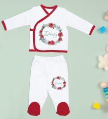 BK Kids Kişiye Özel Hastane Çıkışı, Bebek Kıyafeti, Yeni Doğan Bebek Hediyesi, 6 Parça Kırmızı Bebek Elbise Giyim Seti-17