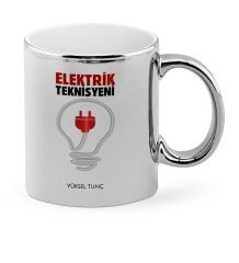 Kişiye Özel Mesleki Elektrik Teknisyeni Krom Kupa Bardak - 1