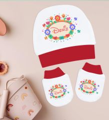 BK Kids Kişiye Özel Hastane Çıkışı, Bebek Kıyafeti, Yeni Doğan Bebek Hediyesi, 6 Parça Kırmızı Bebek Elbise Giyim Seti-15