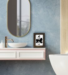 BK Gift Banyo Dekoratif Doğal Masif Ahşap Çerçeve 15x20cm-9