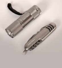 Kişiye Özel Silver Çakı Led El Feneri Seti