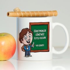 Kişiye Özel Beyaz Kupa Bardak (Öğretmenler Günü Temalı-2)