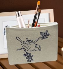 BK Gift Kişiye Özel Keten Makyaj Çantası, Sevgiliye Hediye, Arkadaşa Hediye, Sevgililer Günü Hediyesi, Doğum Günü Hediyesi-11
