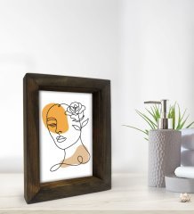 BK Gift Banyo Dekoratif Doğal Masif Ahşap Çerçeve 15x20cm-8