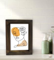 BK Gift Banyo Dekoratif Doğal Masif Ahşap Çerçeve 15x20cm-8