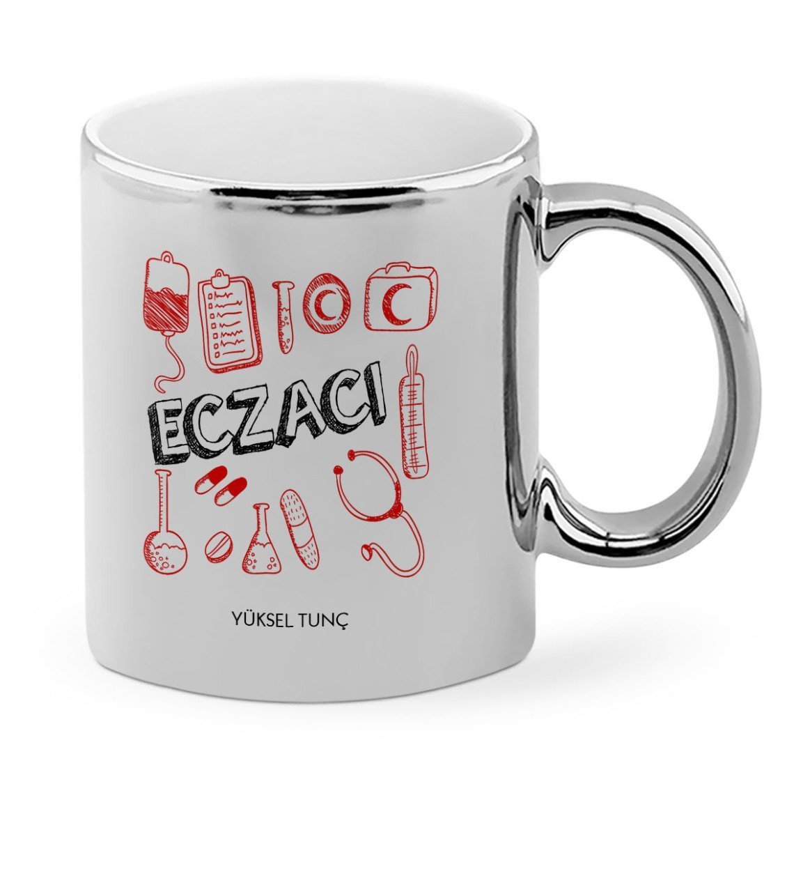 Kişiye Özel Mesleki Eczacı Krom Kupa Bardak - 2