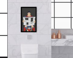 BK Home Banyo Tuvalet Dekoratif Ahşap Siyah Çerçeveli Tablo-4