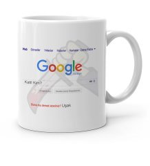 Kişiye Özel Google Katil Kim Beyaz Kupa Bardak - 1
