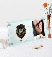 Kişiye Özel Polis Özel Harekat Temalı Masaüstü Cam Saat