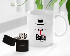 Kişiye Özel Babalar Günü Hediyesi Baba Godfather Tasarımlı Kupa Bardak ve Benzinli Çakmak Seti-17