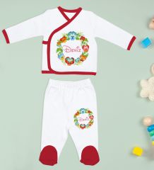 BK Kids Kişiye Özel Hastane Çıkışı, Bebek Kıyafeti, Yeni Doğan Bebek Hediyesi, 6 Parça Kırmızı Bebek Elbise Giyim Seti-12