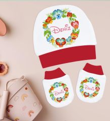BK Kids Kişiye Özel Hastane Çıkışı, Bebek Kıyafeti, Yeni Doğan Bebek Hediyesi, 6 Parça Kırmızı Bebek Elbise Giyim Seti-12