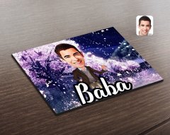 Kişiye Özel Baba Karikatürlü Ahşap Puzzle-1