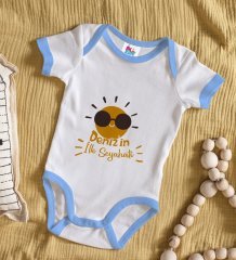 BK Kids Kişiye Özel Mavi Bebek Body Zıbın - Model 146
