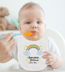 BK Kids Kişiye Özel Annesinin Bir Tanesi Tasarımlı Bebek Body Zıbın ve Mama Önlüğü Hediye Seti - Model 1