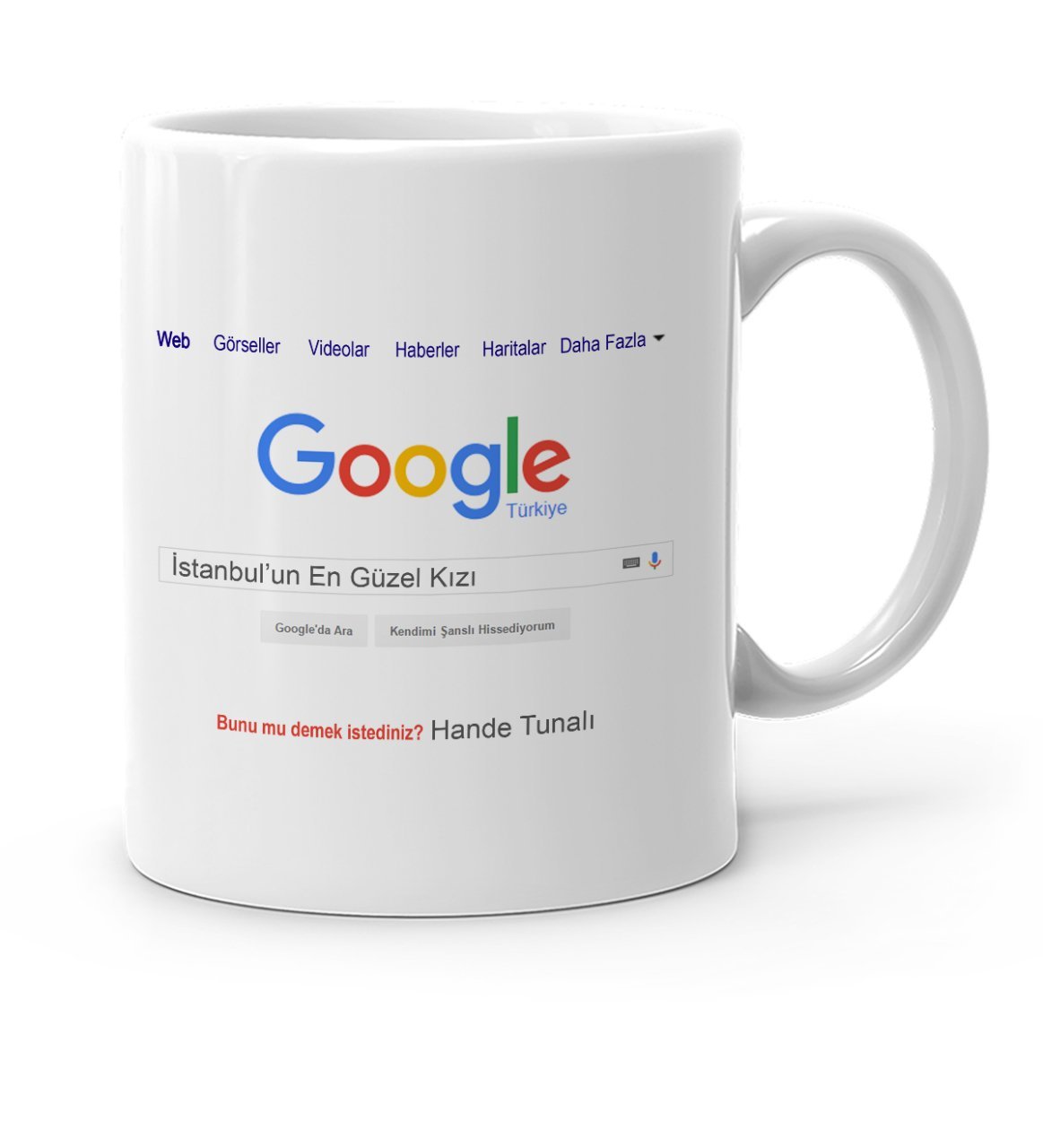 Kişiye Özel Google Şehrin En Güzel Kızı Beyaz Kupa Bardak - 1