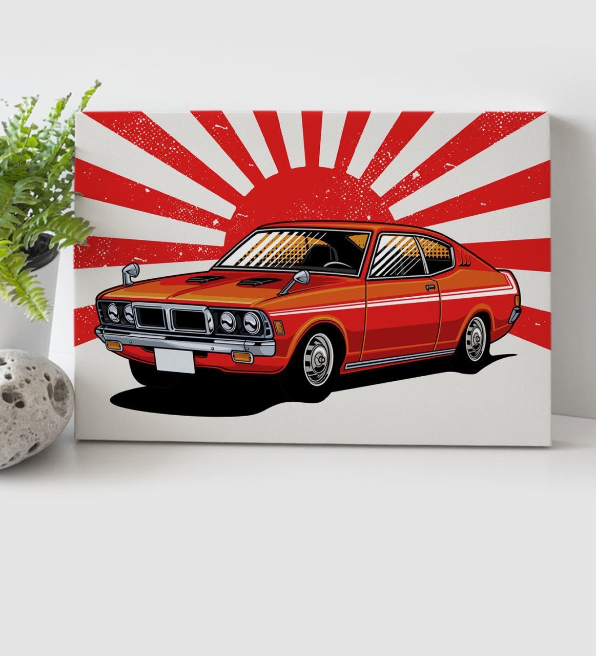 BK Gift Klasik Araç Tasarımlı Kanvas Tablo 30x50cm-8