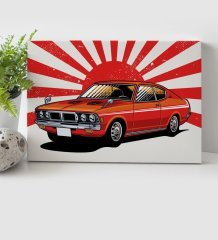 BK Gift Klasik Araç Tasarımlı Kanvas Tablo 30x50cm-8