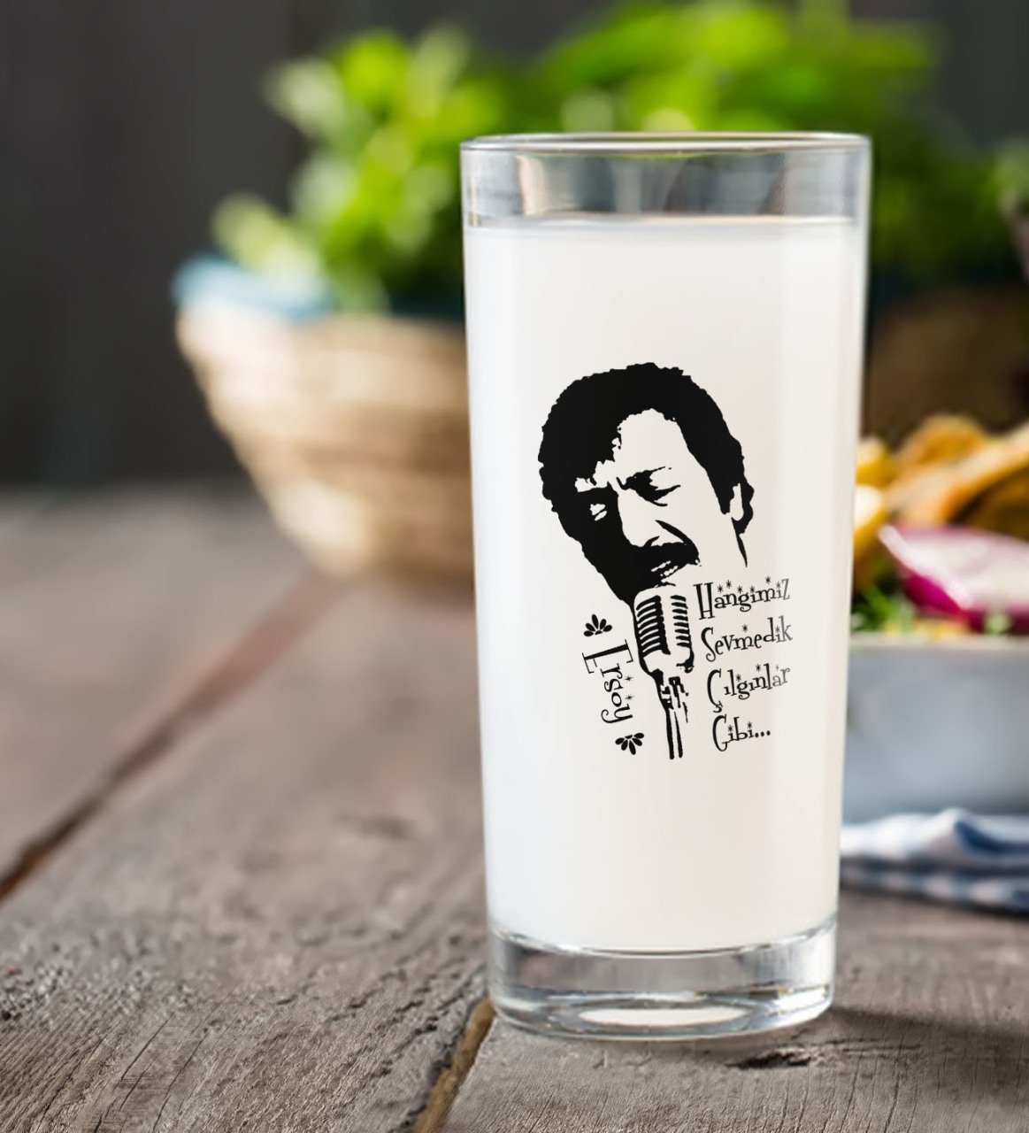 Kişiye Özel Renkli Baskılı Çılgınlar Gibi Rakı Bardağı-1
