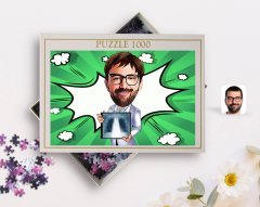 Kişiye Özel Erkek Radyolojist Karikatürlü 1000 Parça Profesyonel Puzzle-1