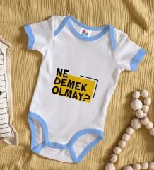 BK Kids Ne Demek Olmay Tasarımlı Mavi Bebek Body Zıbın-1