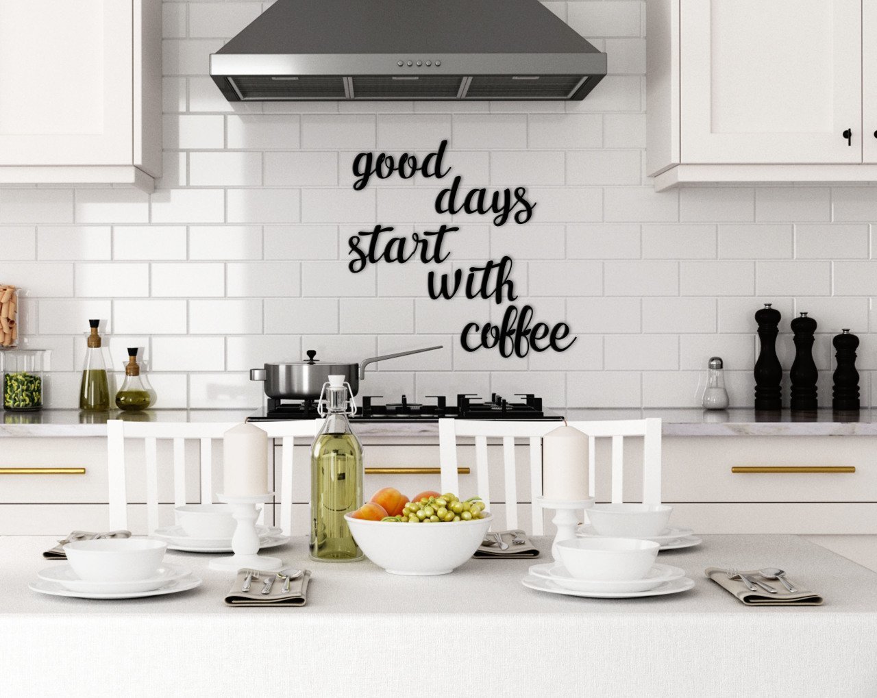BK Home Good Days Start With Coffee Duvar Yazısı-1