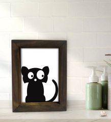 BK Gift Banyo Dekoratif Doğal Masif Ahşap Çerçeve 15x20cm-4