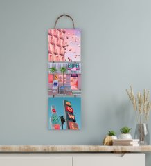 BK Gift 3 Parça İpli Ahşap Tablo Seti-33