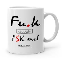 Kişiye Özel Google Bana Sor Beyaz Kupa Bardak - 1