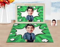 Kişiye Özel Erkek Polis Karikatürlü 1000 Parça Profesyonel Puzzle-3
