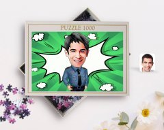 Kişiye Özel Erkek Polis Karikatürlü 1000 Parça Profesyonel Puzzle-3