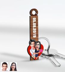 BK Gift Kişiye Özel Sevgili Temalı Ahşap Anahtarlık, Sevgiliye Hediye, Doğum Günü Hediyesi, Sevgililer Günü Hediyesi-2