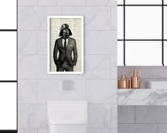 BK Home Banyo Tuvalet Dekoratif Ahşap Beyaz Çerçeveli Tablo-15