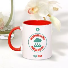 Kişiye Özel Mesleki Hidrojeoloji Mühendisi Kırmızı Kupa Bardak